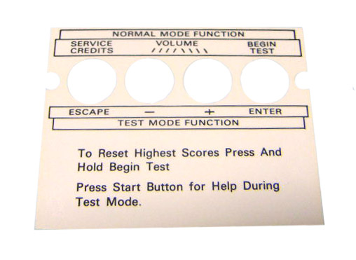 Williams/Bally Service Button Decal